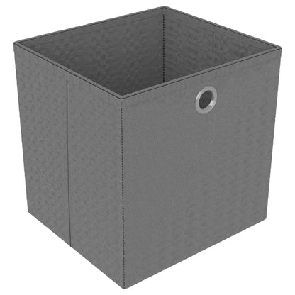 Würfel-Regal mit Boxen 5 Fächer Grau 103x30x72,5 cm Stoff - Pazzar.ch