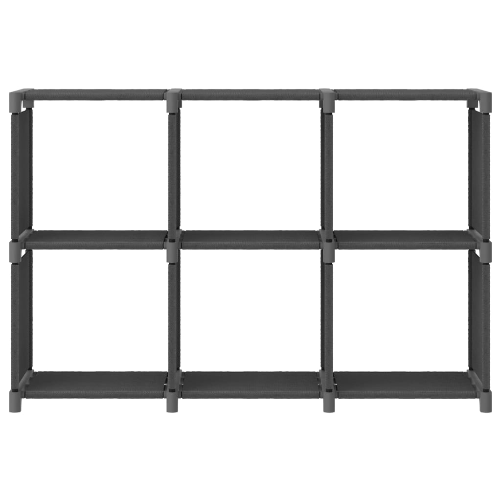 Würfel-Regal 6 Fächer Grau 103x30x72,5 cm Stoff - Pazzar.ch
