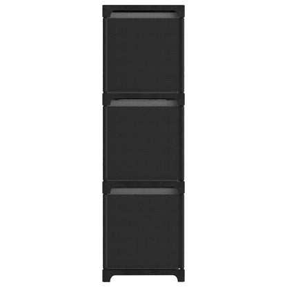 Würfelregal mit 9 Boxen Schwarz 103x30x107,5 cm Stoff - Pazzar.ch