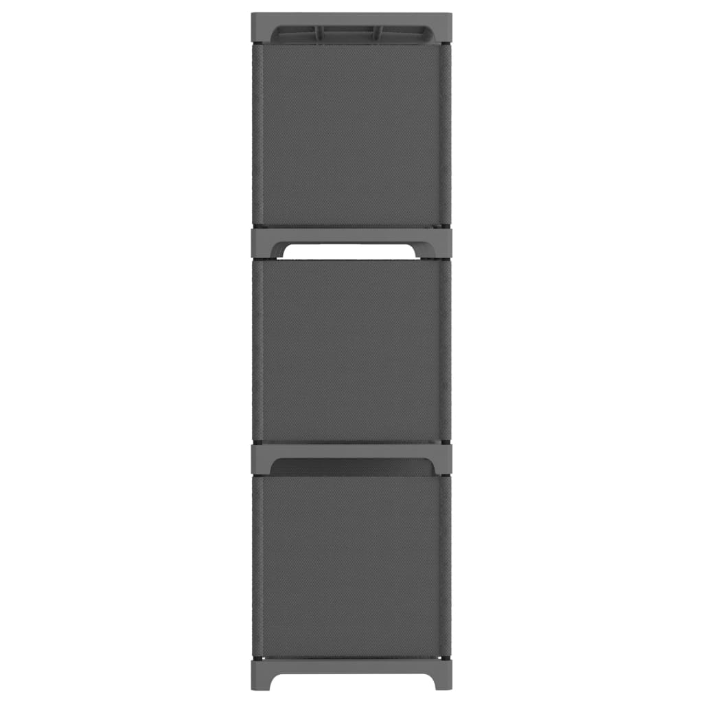 Würfelregal mit 9 Fächern Grau 103x30x107,5 cm Stoff - Pazzar.ch