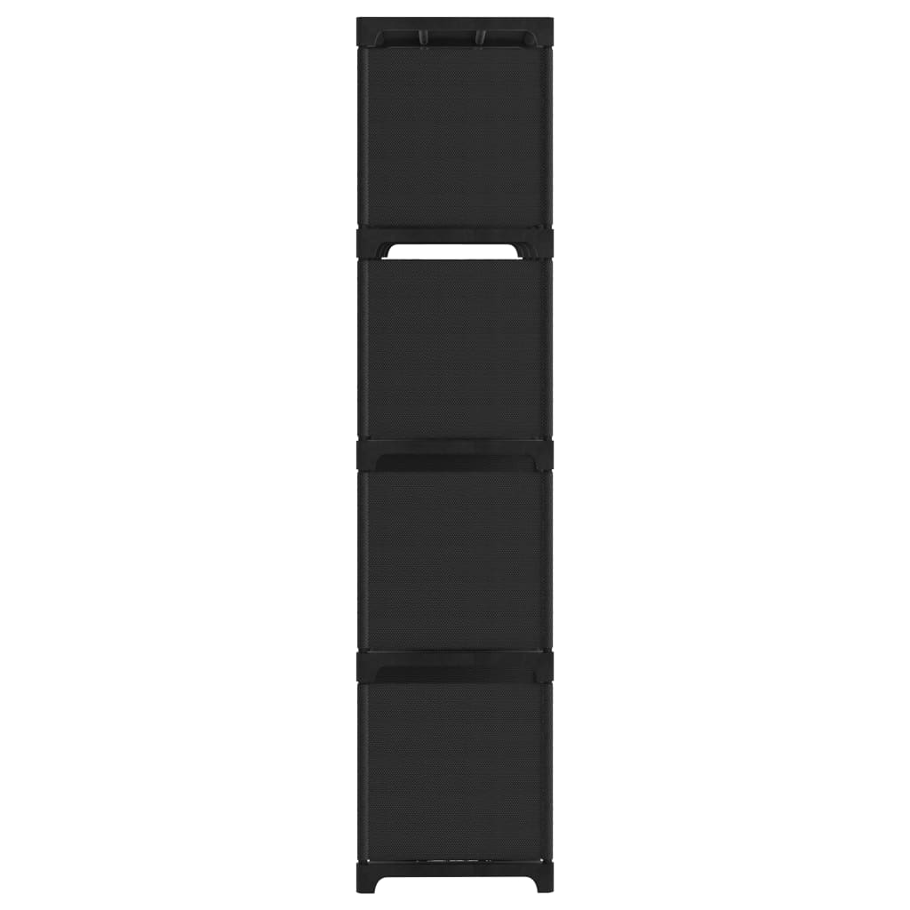 Würfel-Regal 12 Fächer Schwarz 103x30x141 cm Stoff - Pazzar.ch