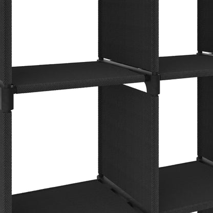 Würfel-Regal 12 Fächer Schwarz 103x30x141 cm Stoff - Pazzar.ch