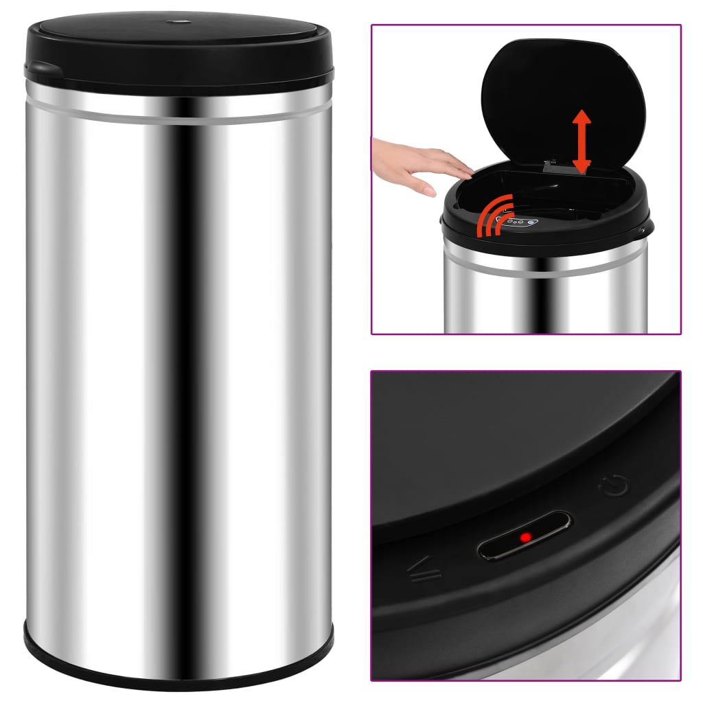 Automatischer Sensor-Mülleimer 70 L Edelstahl - Pazzar.ch