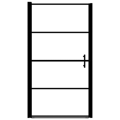 Duschtür Mattes Hartglas 100x178 cm Schwarz - Pazzar.ch