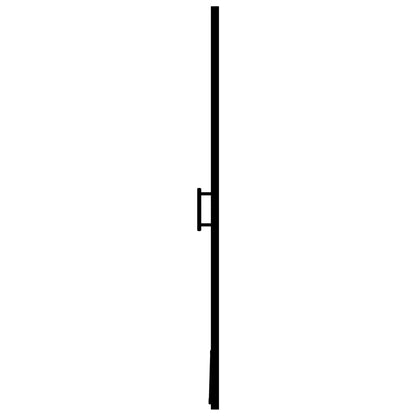 Duschtür Mattes Hartglas 100x178 cm Schwarz - Pazzar.ch