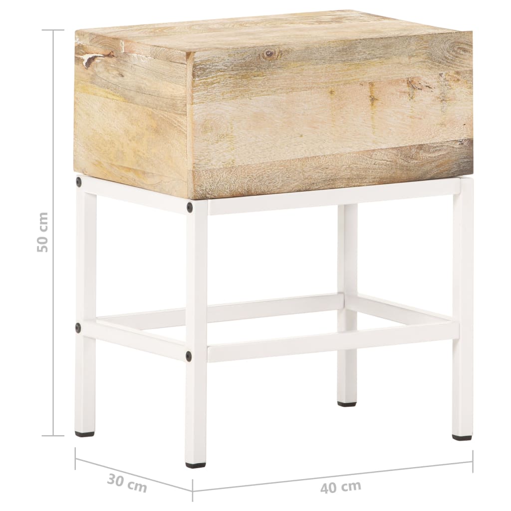 Nachttisch 40x30x50 cm Mango Massivholz - Pazzar.ch