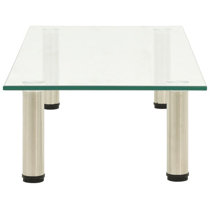 TV-Tisch 80x35x17 cm Transparentes Hartglas - Pazzar.ch
