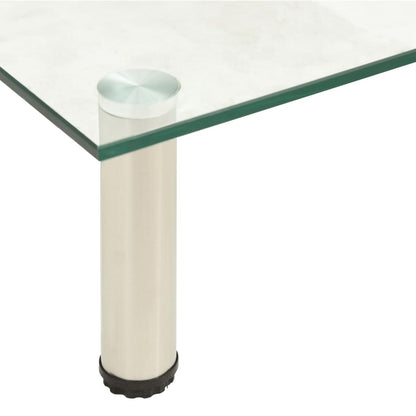 TV-Tisch 80x35x17 cm Transparentes Hartglas - Pazzar.ch