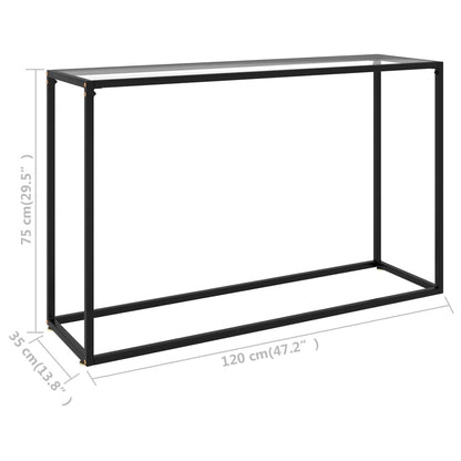 Konsolentisch Transparent 120x35x75 cm Hartglas - Pazzar.ch