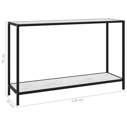 Konsolentisch Weiß 120x35x75 cm Hartglas - Pazzar.ch
