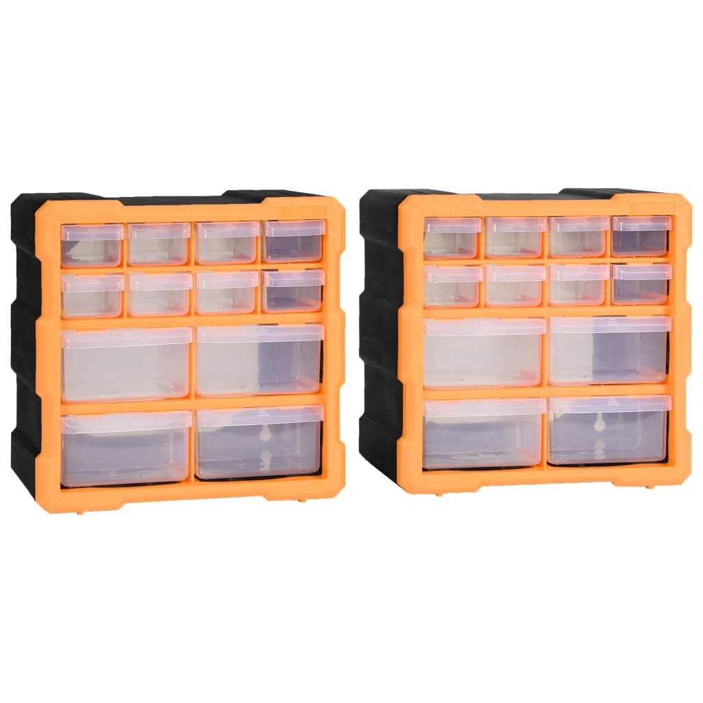 Multi-Schubladen-Organizer 2 Stk. 12 Schubladen 26,5x16x26 cm - Pazzar.ch