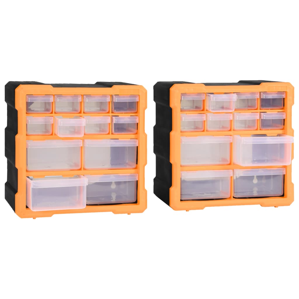 Multi-Schubladen-Organizer 2 Stk. 12 Schubladen 26,5x16x26 cm - Pazzar.ch