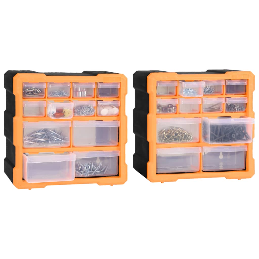 Multi-Schubladen-Organizer 2 Stk. 12 Schubladen 26,5x16x26 cm - Pazzar.ch