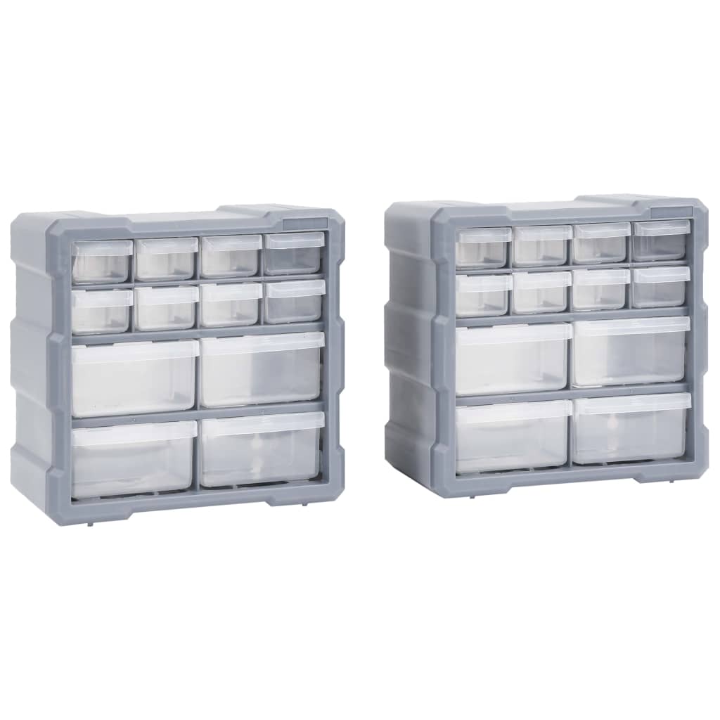Multi-Schubladen-Organizer 2 Stk. 12 Schubladen 26,5x16x26 cm - Pazzar.ch