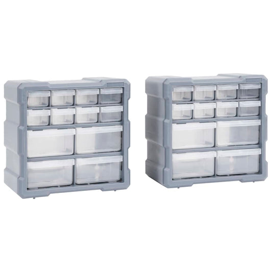 Multi-Schubladen-Organizer 2 Stk. 12 Schubladen 26,5x16x26 cm - Pazzar.ch