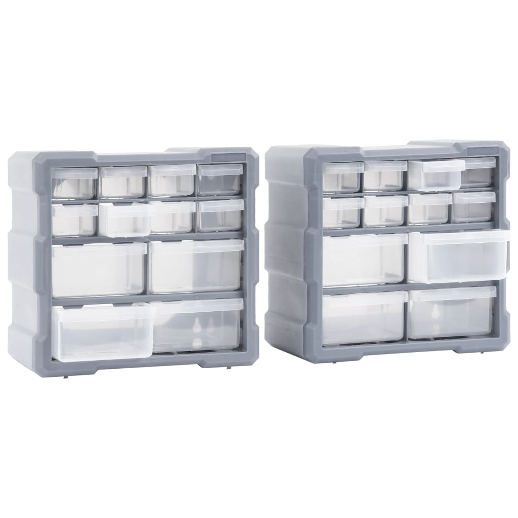 Multi-Schubladen-Organizer 2 Stk. 12 Schubladen 26,5x16x26 cm - Pazzar.ch