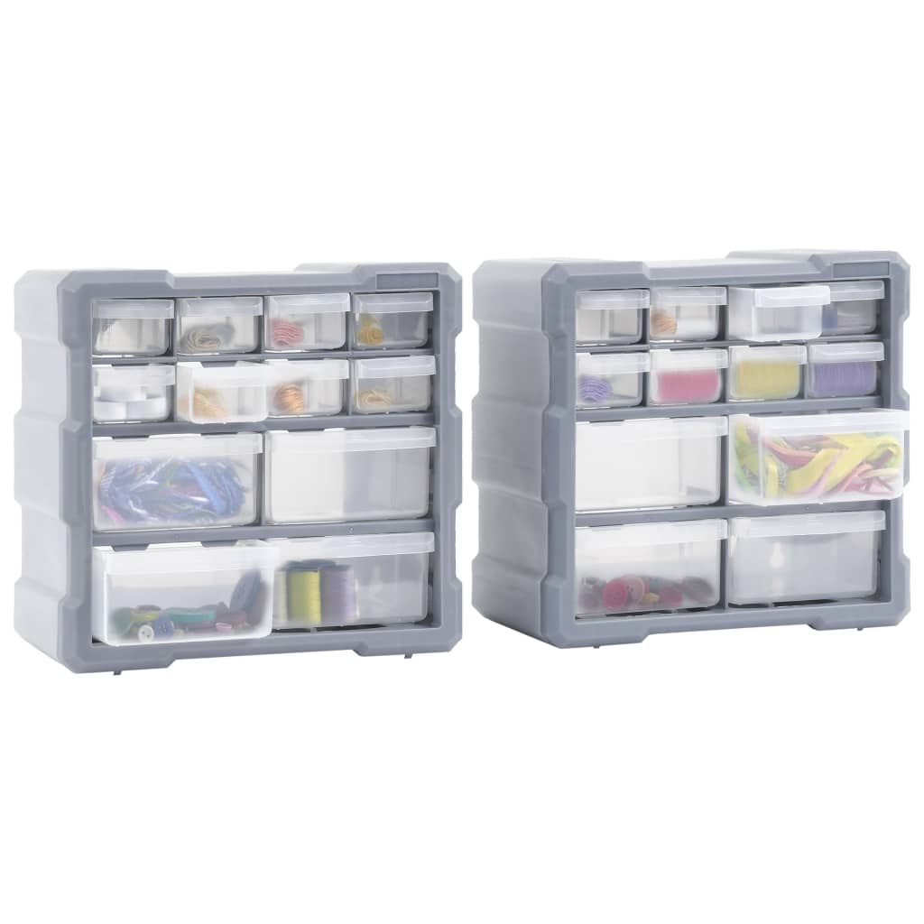 Multi-Schubladen-Organizer 2 Stk. 12 Schubladen 26,5x16x26 cm - Pazzar.ch