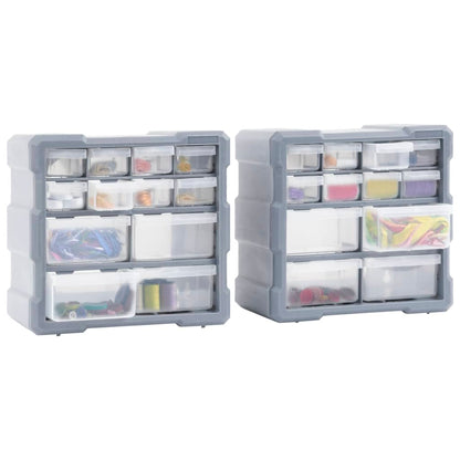 Multi-Schubladen-Organizer 2 Stk. 12 Schubladen 26,5x16x26 cm - Pazzar.ch