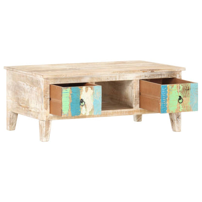 Couchtisch 100x55x40 cm Raues Akazienholz - Pazzar.ch