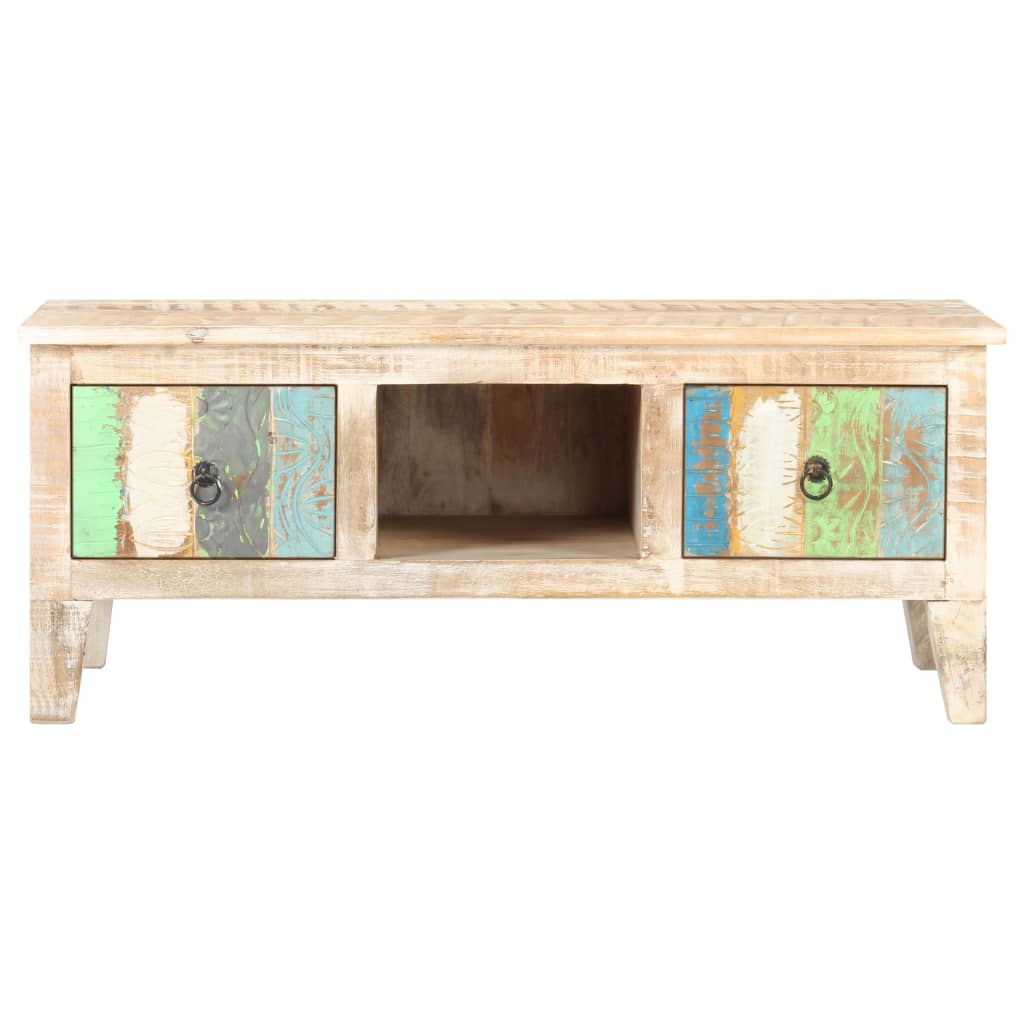 Couchtisch 100x55x40 cm Raues Akazienholz - Pazzar.ch