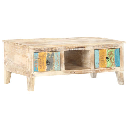 Couchtisch 100x55x40 cm Raues Akazienholz - Pazzar.ch