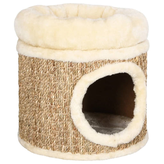 Katzenhaus mit Luxuriösem Katzenbett 33 cm Seegras - Pazzar.ch