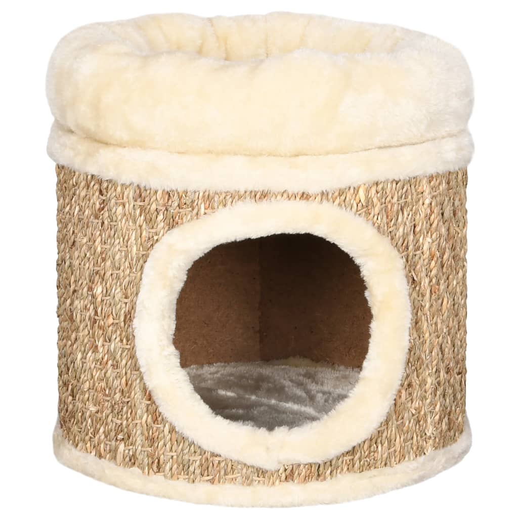 Katzenhaus mit Luxuriösem Katzenbett 33 cm Seegras - Pazzar.ch