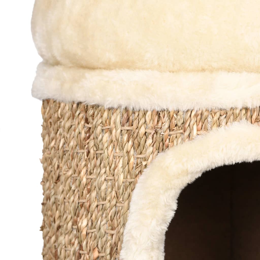 Katzenhaus mit Luxuriösem Katzenbett 33 cm Seegras - Pazzar.ch