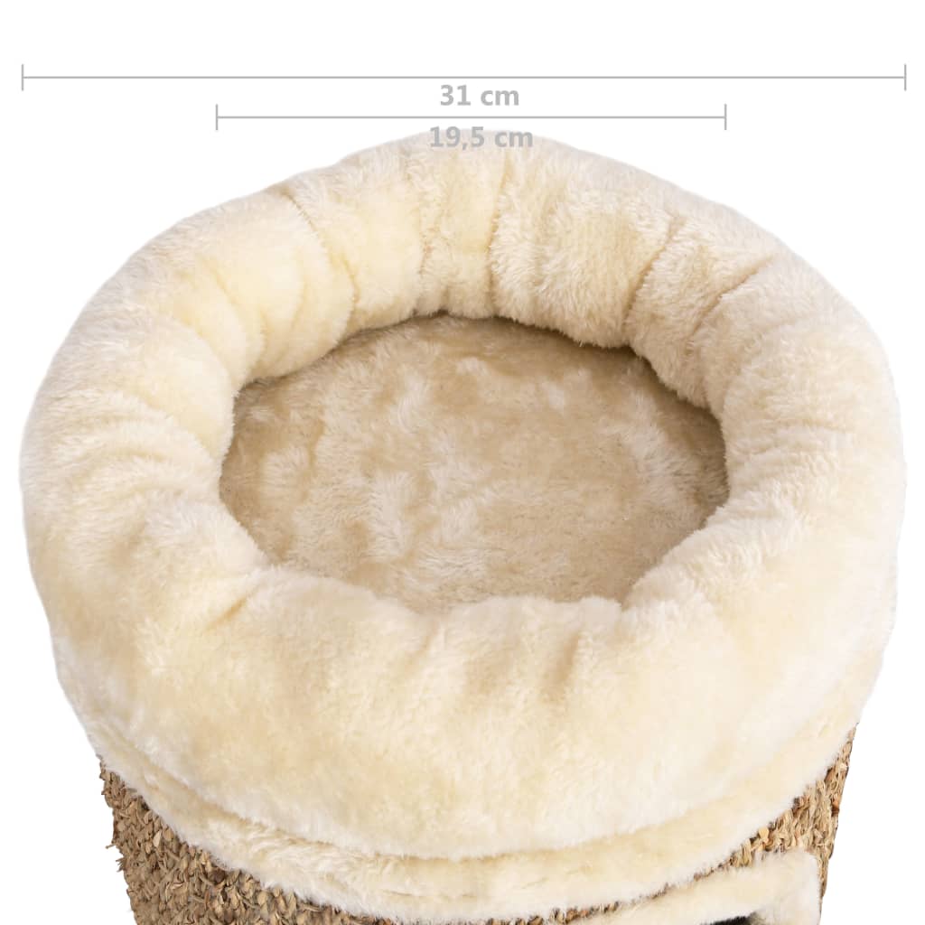 Katzenhaus mit Luxuriösem Katzenbett 33 cm Seegras - Pazzar.ch