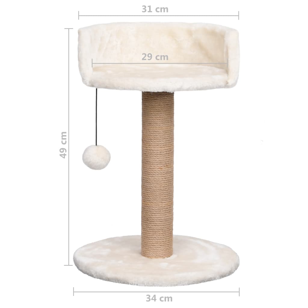 Katzenbaum mit Kratzsäule 49 cm Seegras - Pazzar.ch