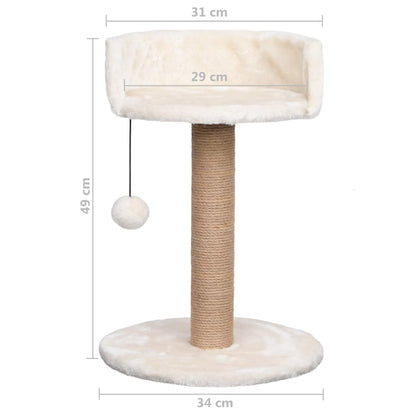 Katzenbaum mit Kratzsäule 49 cm Seegras - Pazzar.ch