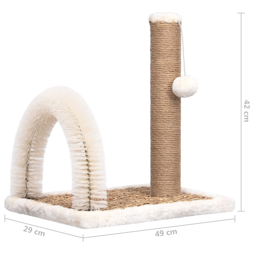 Katzenbaum mit Fellpflegebogen und Kratzsäule - Pazzar.ch