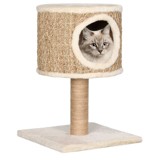 Katzen-Kratzbaum mit Katzenhöhle 52 cm Seegras - Pazzar.ch