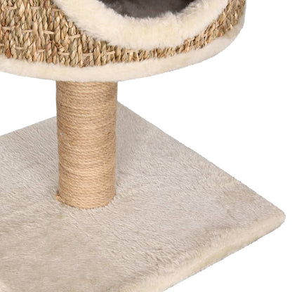 Katzen-Kratzbaum mit Katzenhöhle 52 cm Seegras - Pazzar.ch