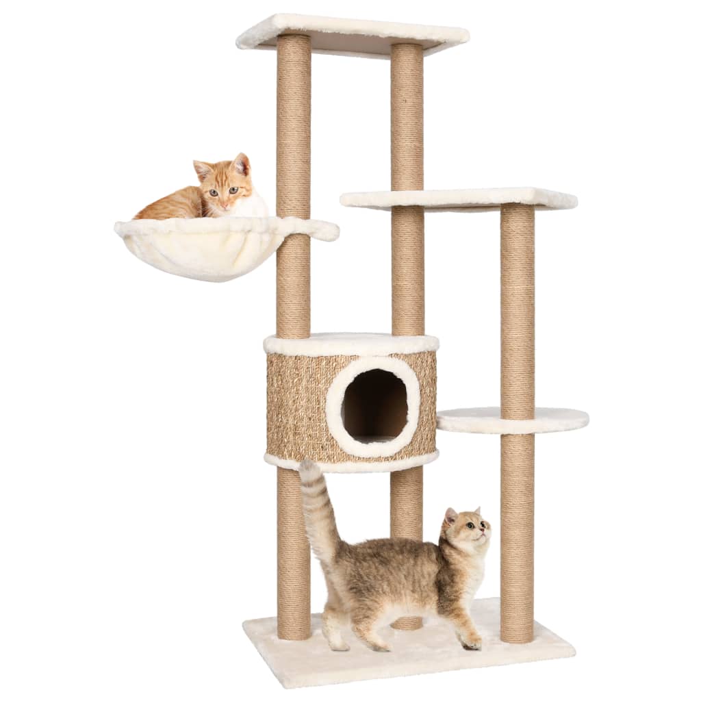 Katzen-Kratzbaum 126 cm Seegras - Pazzar.ch