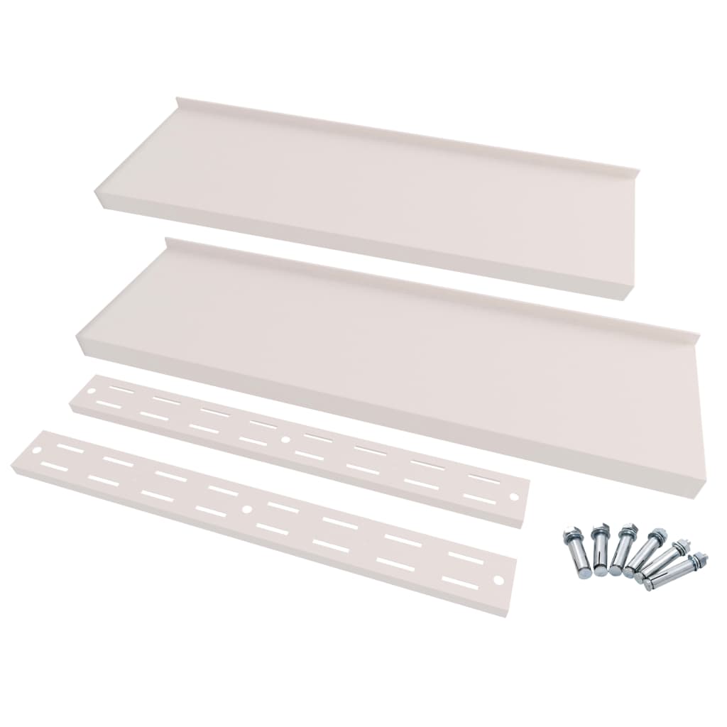 2-stufige Schwebende Wandregale 2 Stk. Edelstahl 240×30 cm - Pazzar.ch