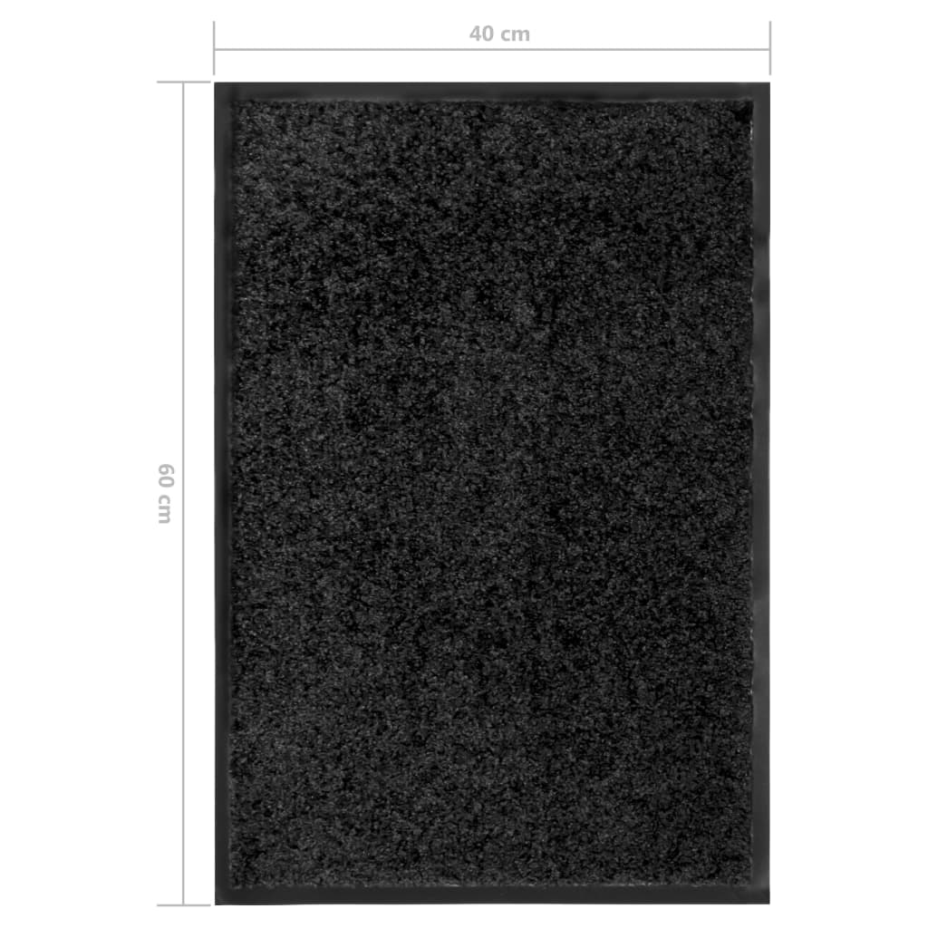 Fußmatte Waschbar Schwarz 40x60 cm - Pazzar.ch