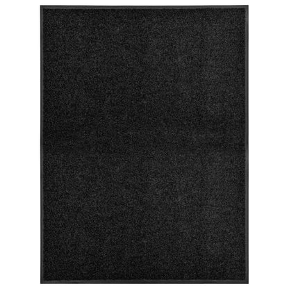 Fußmatte Waschbar Schwarz 90x120 cm - Pazzar.ch