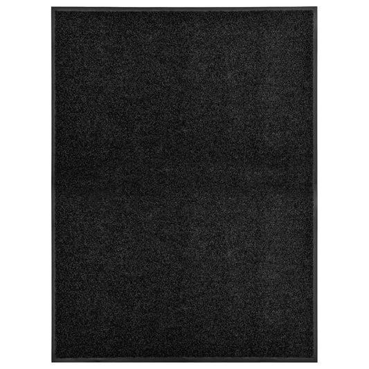 Fußmatte Waschbar Schwarz 90x120 cm - Pazzar.ch