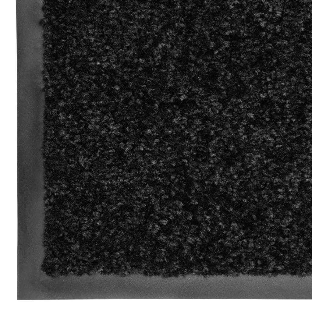 Fußmatte Waschbar Schwarz 90x120 cm - Pazzar.ch