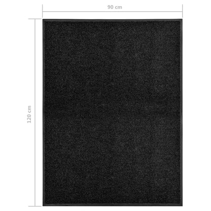 Fußmatte Waschbar Schwarz 90x120 cm - Pazzar.ch