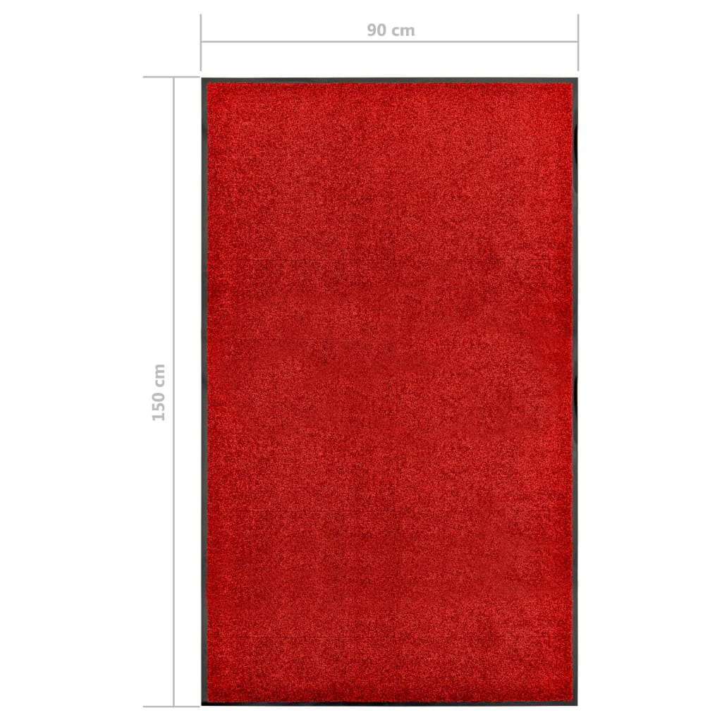 Fußmatte Waschbar Rot 90x150 cm - Pazzar.ch