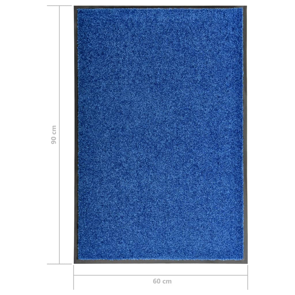 Fußmatte Waschbar Blau 60x90 cm - Pazzar.ch