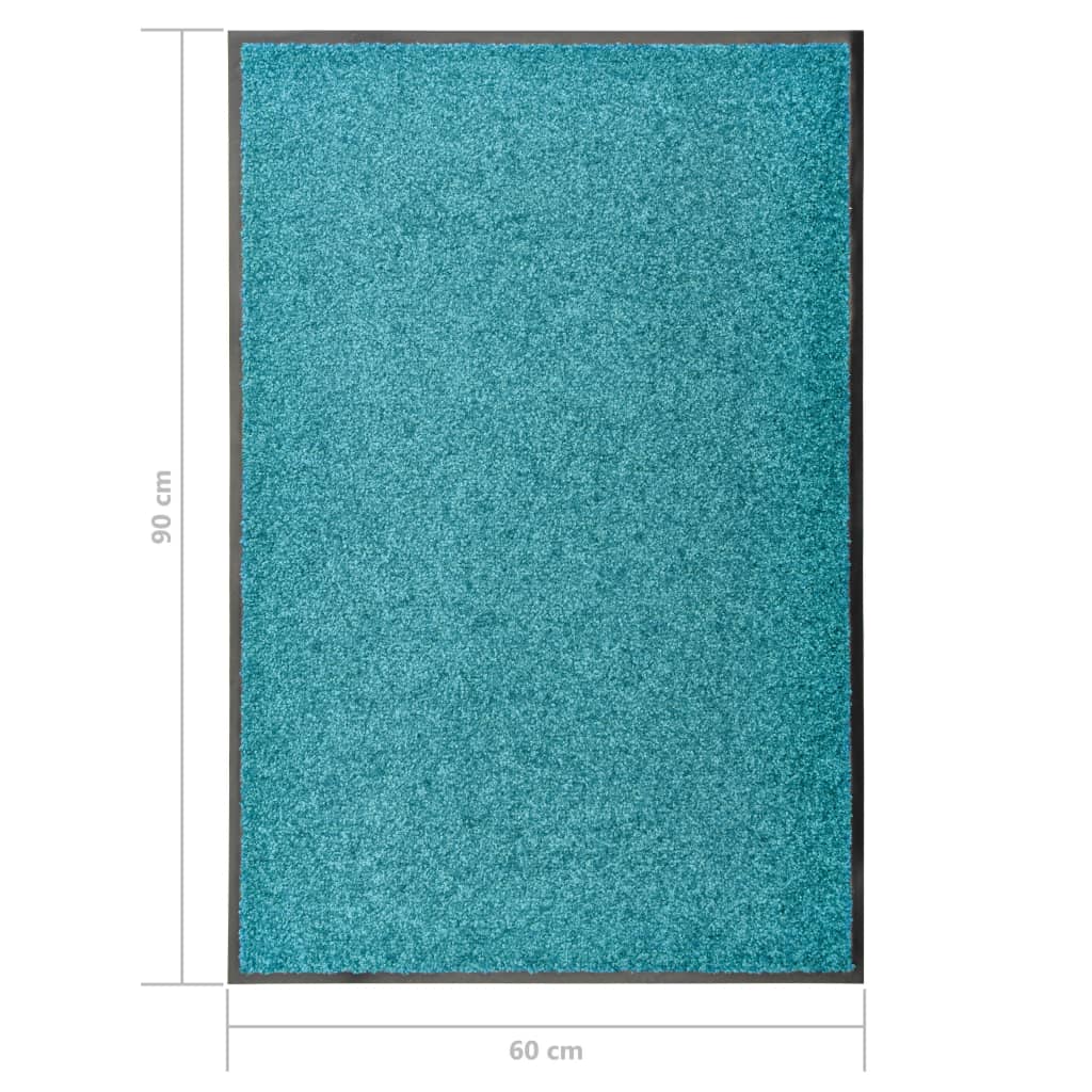 Fußmatte Waschbar Cyan 60x90 cm - Pazzar.ch