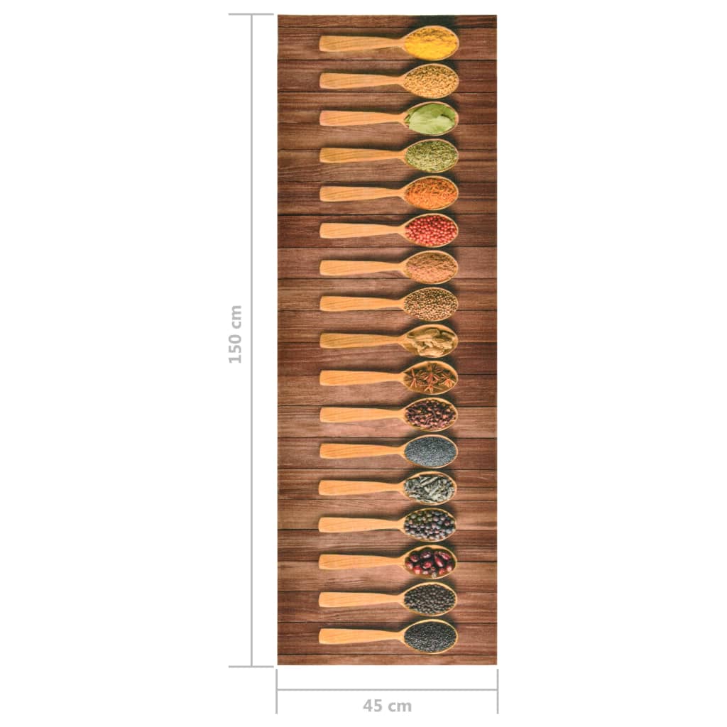 Küchenbodenmatte Waschbar Löffel 45x150 cm - Pazzar.ch