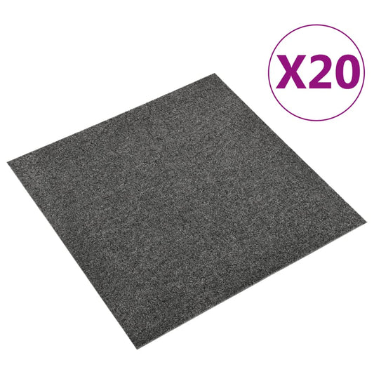Teppichfliesen 20 Stk. 5 m² 50x50 cm Anthrazit - Pazzar.ch