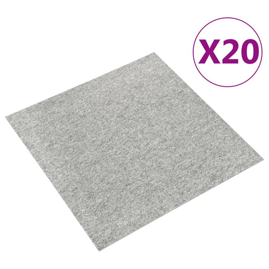 Teppichfliesen 20 Stk. 5 m² 50x50 cm Hellgrau - Pazzar.ch