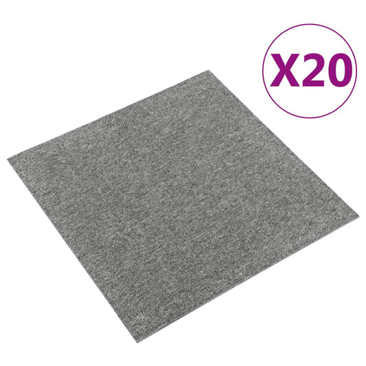 Teppichfliesen 20 Stk. 5 m² 50x50 cm Grau - Pazzar.ch