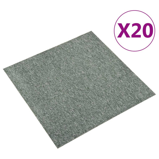 Teppichfliesen 20 Stk. 5 m² 50x50 cm Grün - Pazzar.ch