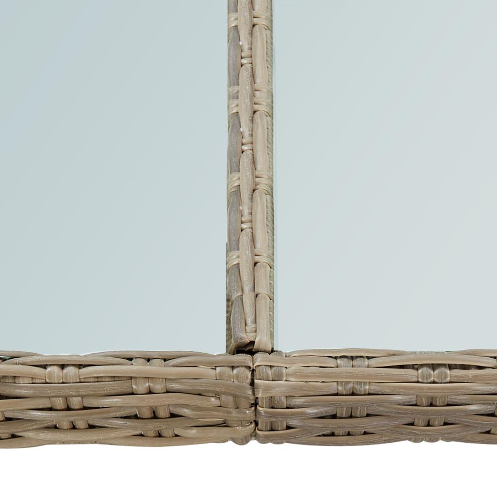 Garten-Esstisch Braun 200x100x74 cm Glas und Poly Rattan - Pazzar.ch